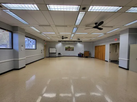 An east facing photograph of the Meeting Room.